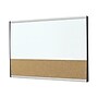 Quartet Arc Cubicle Cork & Dry Erase Whiteboard, Aluminum Frame, 2.5' x 1.5' (ARCCB3018)~#|#~sp44342660_sc7