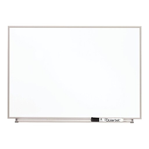 Staples Standard Durable Steel DryErase Whiteboard, Aluminum