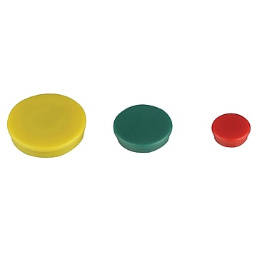 30/Tub Assorted Heavy-Duty Magnets Assorted Sizes & Colors Circles 92501 Pack of 12 