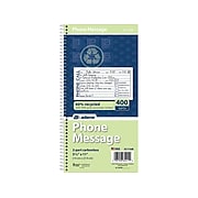 Adams Phone Message Pad, 5.5" x 11", Ruled, White, 100 Sheets/Pad (SC1154R)