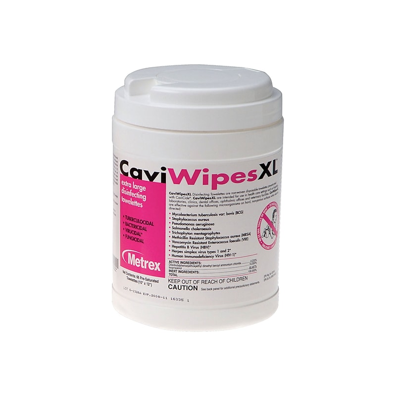 Metrex CaviWipesXL Disinfecting Wipes, 66 Wipes/Container (MACW078150) image 1