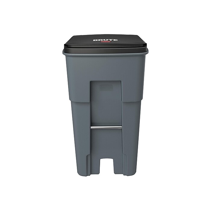 Rubbermaid BRUTE Rollout Plastic Outdoor Trash Can, 65 Gallon