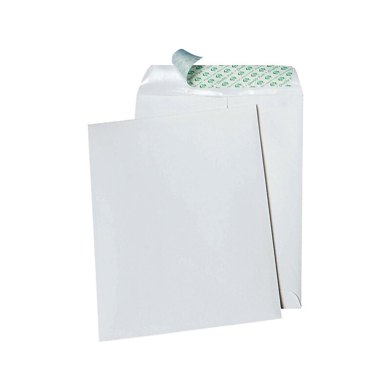 Quality Park Tyvek Tech-No-Tear Redi-Strip Catalog Envelopes, 10" x 13", White, 100/Box (QUA77397) image 1