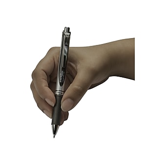 Pentel EnerGel RTX Retractable Gel Pens, Medium Point, Black Ink, 6/Pack (BL77BP6A)