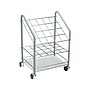 Safco Wire Mobile File Cart with Lockable Wheels, Gray (3091)~#|#~sp44342959_sc7