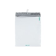 11"W x 13"L Redi-Strip Expansion Poly Mailers, White, 100/Box (QUA46390)