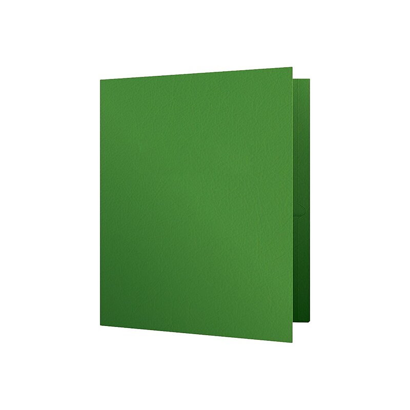 Oxford 2-Pocket Presentation Folders, Green, 25/Box (OXF 57503) image 1