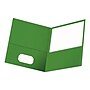 Oxford 2-Pocket Presentation Folders, Green, 25/Box (OXF 57503)~#|#~sp44343094_sc7