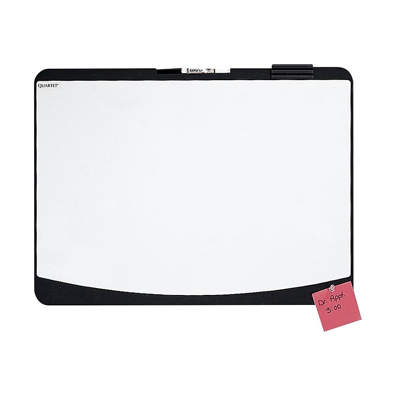 Quartet Designer Tack & Write Melamine Dry-Erase Whiteboard, Plastic Frame, 2' x 1.5' (06355BK) image 1