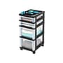 Iris 4 Drawers Storage Cart, Black/Clear (116827)~#|#~sp44343234_sc7