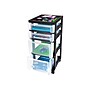 Iris 4 Drawers Storage Cart, Black/Clear (116827)~#|#~sp44343238_sc7