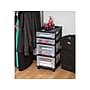 Iris 4 Drawers Storage Cart, Black/Clear (116827)~#|#~sp44343242_sc7