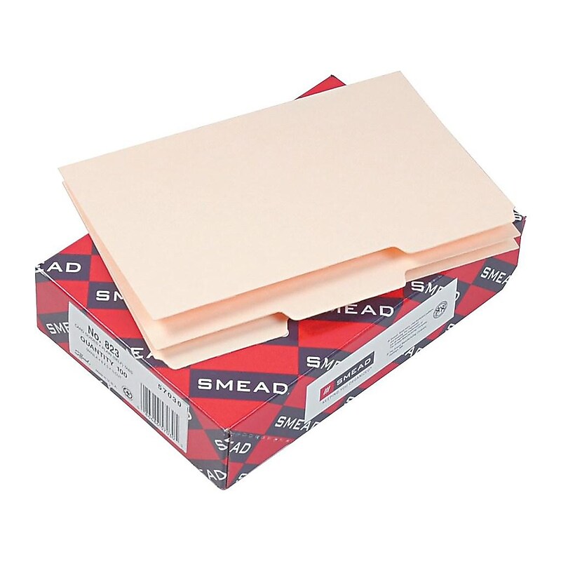 Smead 5" x 8" Index Card Files, Manila, 100/Box (57030) image 1