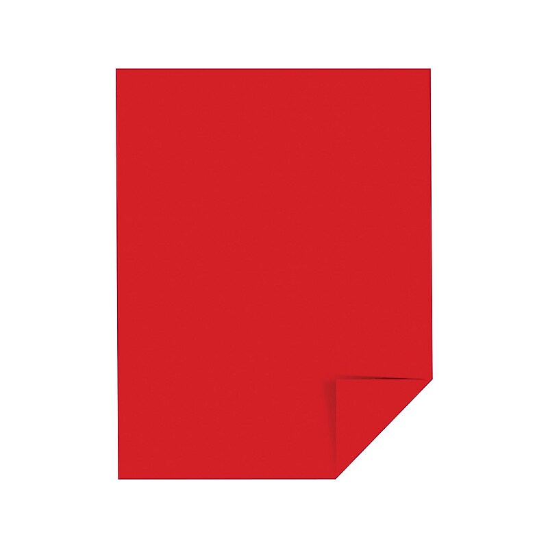 Astrobrights 65 lb. Cardstock Paper, 8.5" x 11", Re-Entry Red, 250 Sheets/Pack (22751) image 1