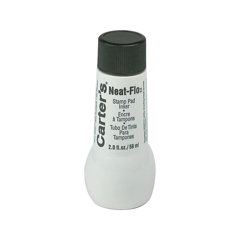 Carter's Neat-Flo Stamp Pad Ink Refill, 2 oz. Bottle, Black (21448) image 1