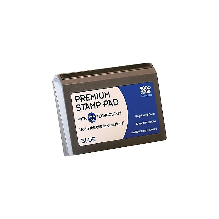 2000 Plus No.1 Gel Stamp Pads, Blue Ink (030255) | Staples
