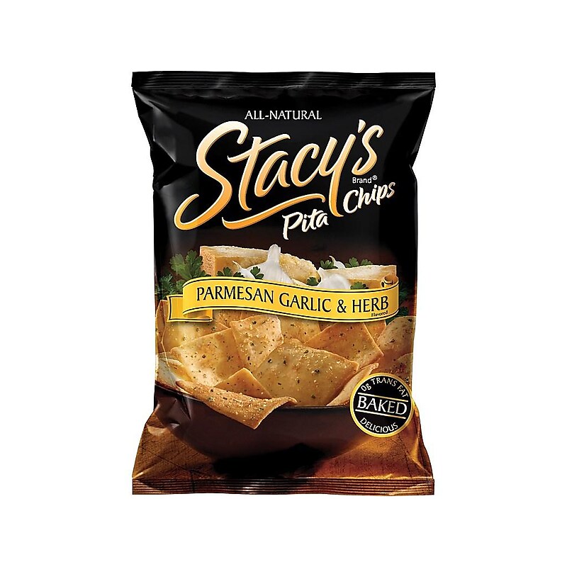 Stacy's Parmesan Garlic and Herb Pita Chips, 1.5 oz., 24 Bags/Pack (QUA49651) image 1