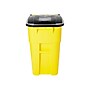 Rubbermaid BRUTE Rollout Plastic Outdoor Trash Can, 50 Gallon, Yellow (FG9W2700YEL)~#|#~sp44343414_sc7