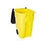 Rubbermaid BRUTE Rollout Plastic Outdoor Trash Can, 50 Gallon, Yellow (FG9W2700YEL)~#|#~sp44343417_sc7