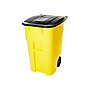 Rubbermaid BRUTE Rollout Plastic Outdoor Trash Can, 50 Gallon, Yellow (FG9W2700YEL)~#|#~sp44343421_sc7
