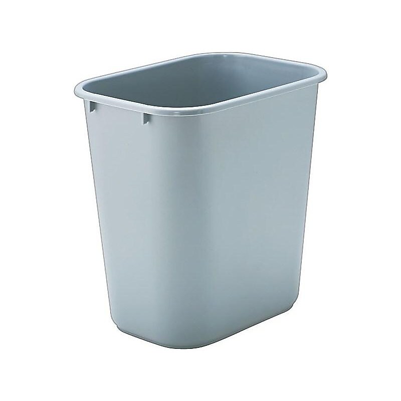 Rubbermaid Indoor Trash Can, Gray Plastic, 7 Gal. (FG295600GRAY) image 1