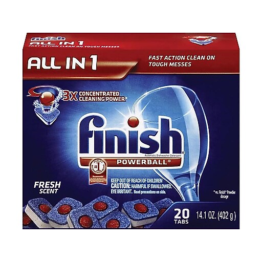 Shop Staples for Finish® Powerball Dishwasher Tablets, 20/Pack