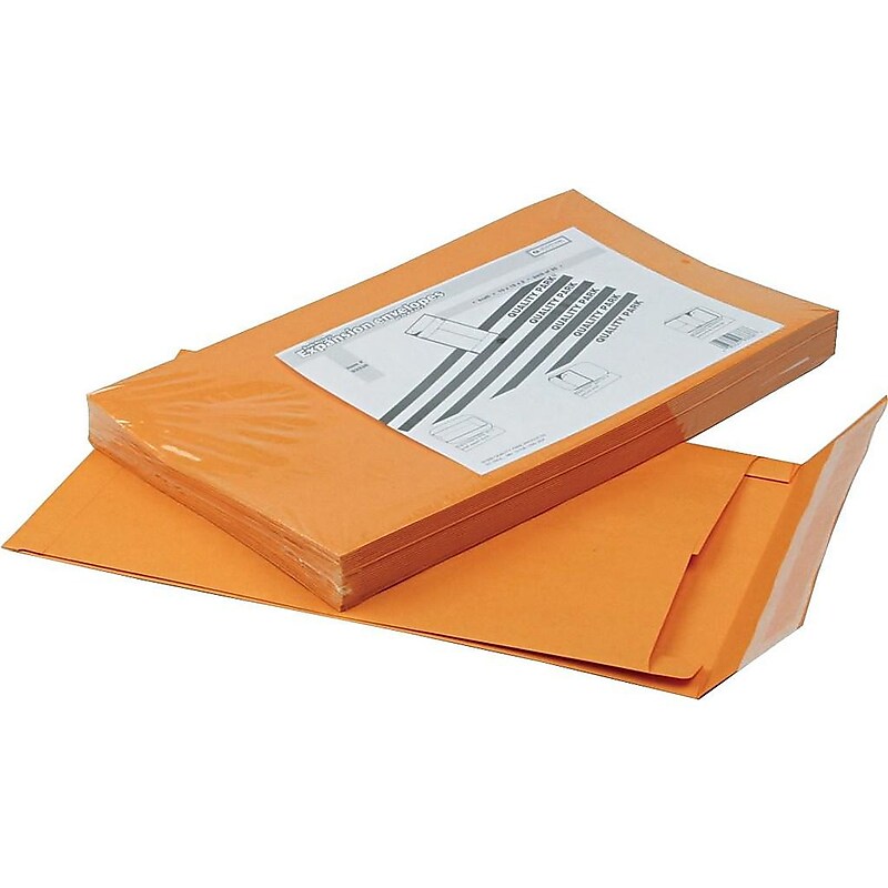 Quality Park Self Seal Kraft Catalog Envelopes, 10"L x 15"H, Kraft, 25/Pack (QUA93338) image 1