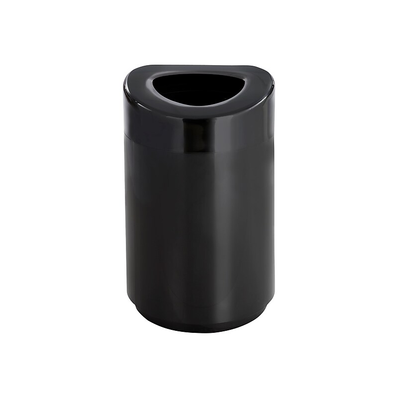Safco Indoor Trash Can w/Lid, Black Steel, 30 Gal. (9920BL) image 1