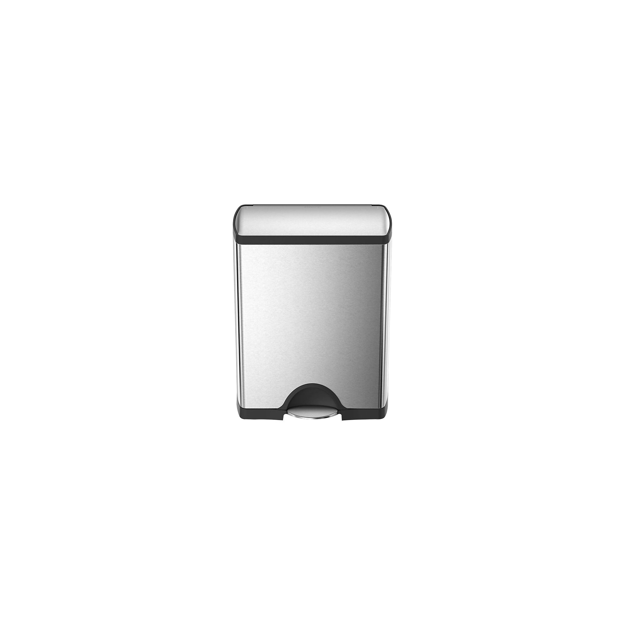 simplehuman Commercial Products Stainless Steel Trash Can, 12.15 Gal., Silver/Black (CW1830) Sansujyuku sansujyuku.com