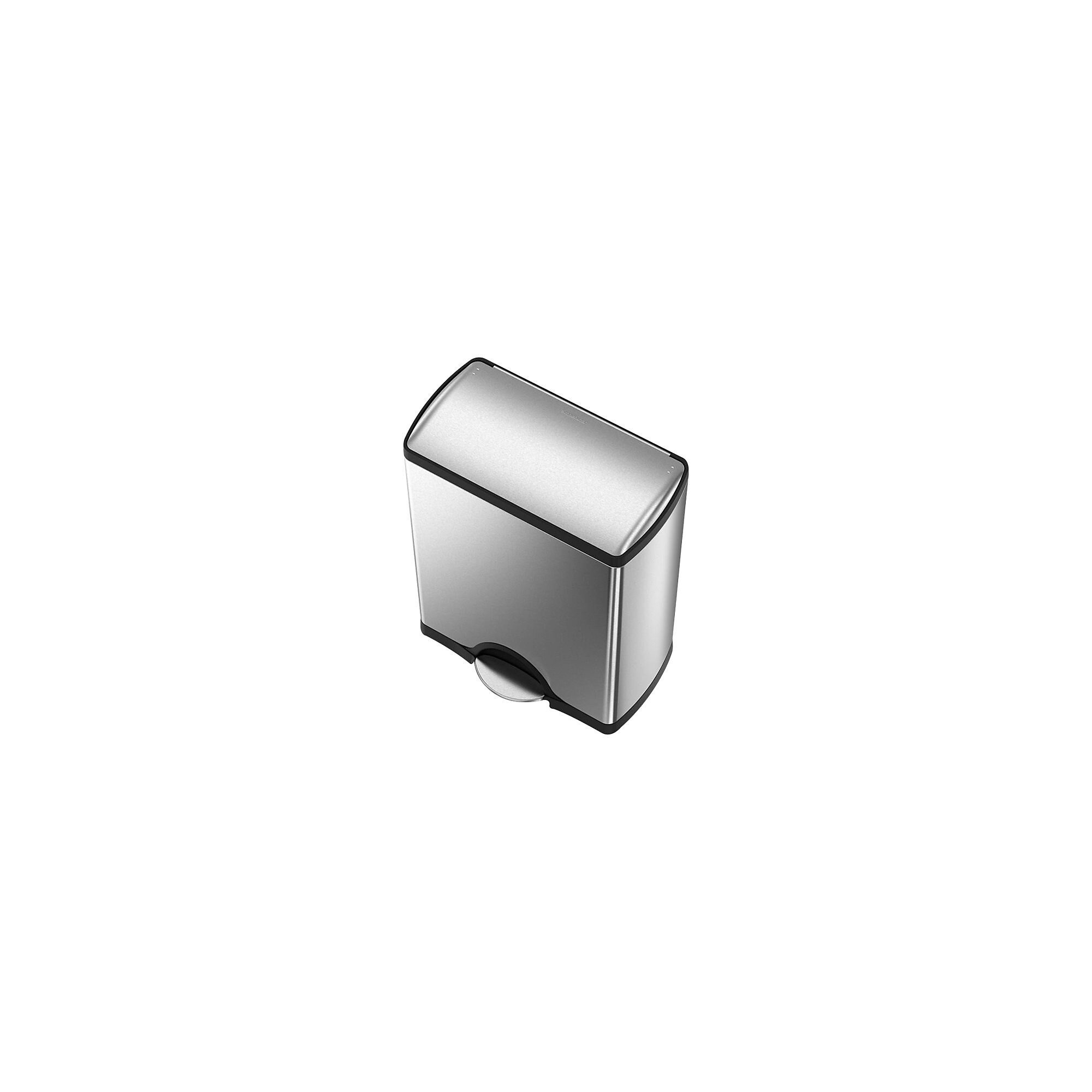 simplehuman Commercial Products Stainless Steel Trash Can, 12.15 Gal., Silver/Black (CW1830) Sansujyuku sansujyuku.com