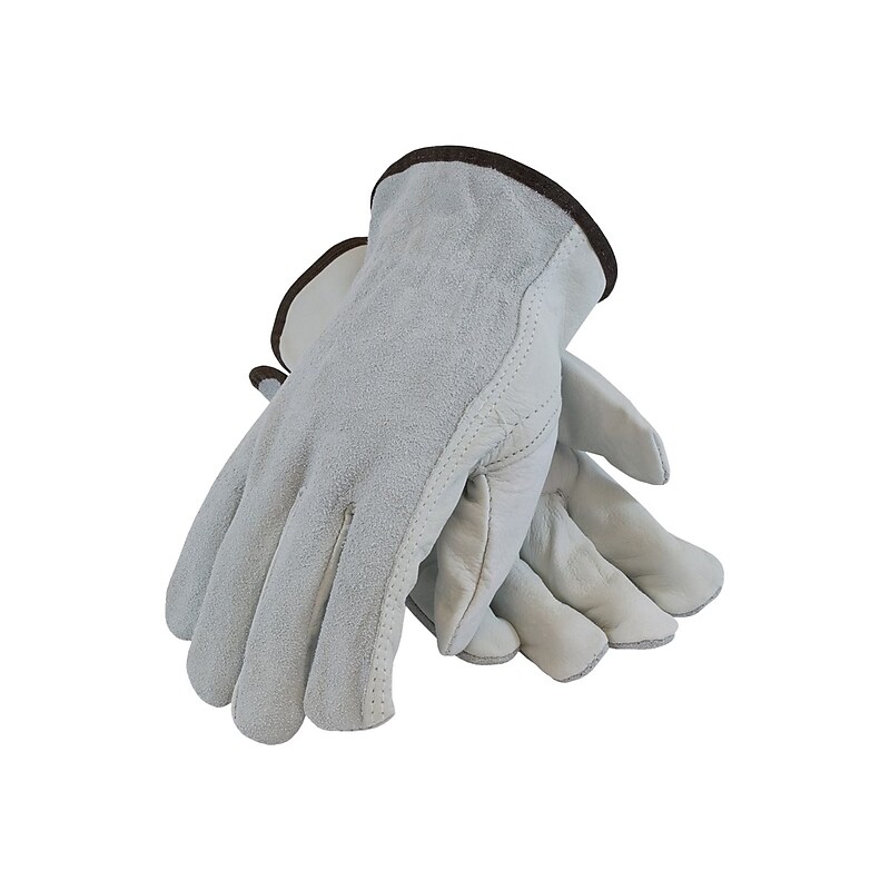 PIP Leather Gloves, Large, Natural, 2 Gloves/Box (179955) image 1