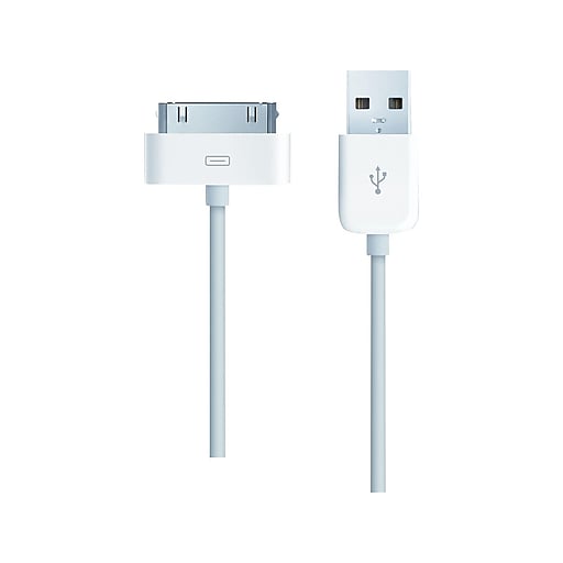 defensa acoplador Falsificación Apple Dock Connector to USB Cable for iPhone/iPad/iPod Touch, White  (MA591G/C) | Staples