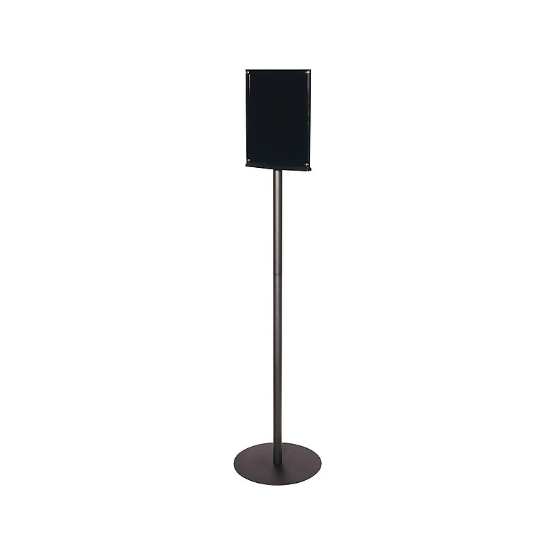 Deflect-O Document Holder, 8.5" x 11", Vertical, Freestanding, Black Acrylic (692056) image 1