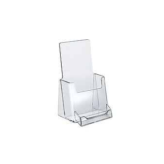 Azar Trifold 4"W Countertop Displays, Clear, 10/Pack (252922)