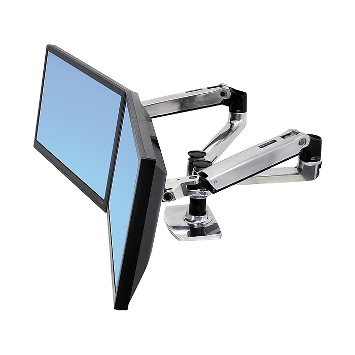 Ergotron LX Dual Side-by-Side Monitor Arm, Up to 27