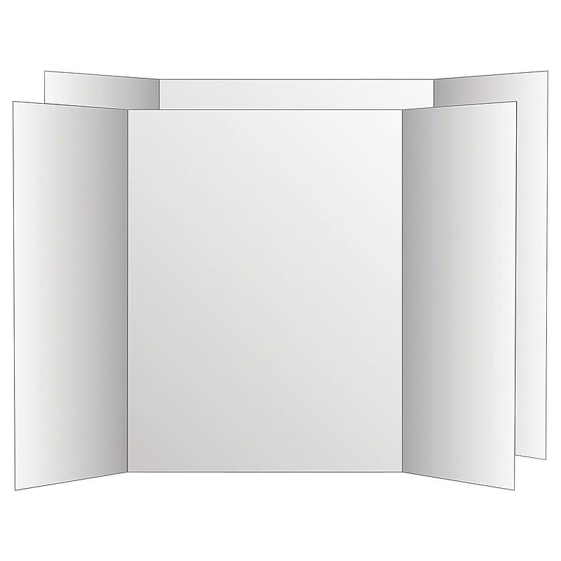 Geographics Tri-fold Royal Brites 2Cool Poster Board, 4' x 3', White, 6/Pack (GEO26790) image 1