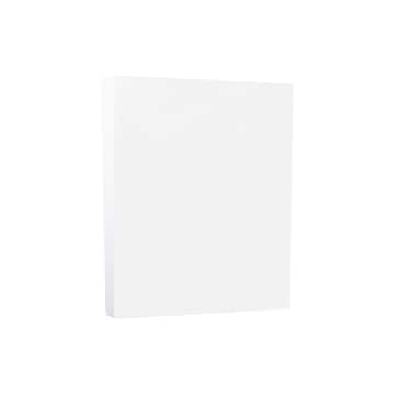 JAM Paper Vellum Bristol 110 lb. Cardstock Paper, 8.5" x 11", White Vellum Bristol, 50 Sheets/Pack (169855)