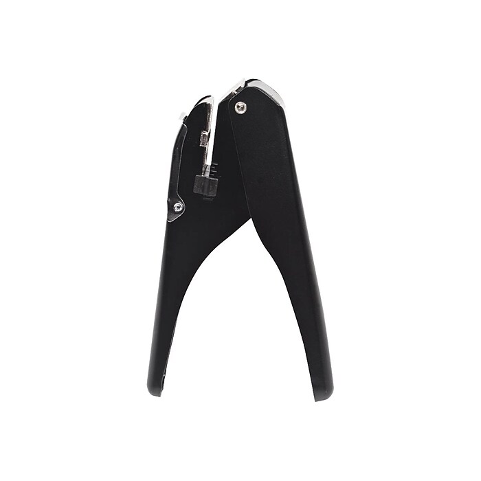 McGill Badge/Slot 1-Hole Punch, 1 Sheet Capacity, Black/Chrome