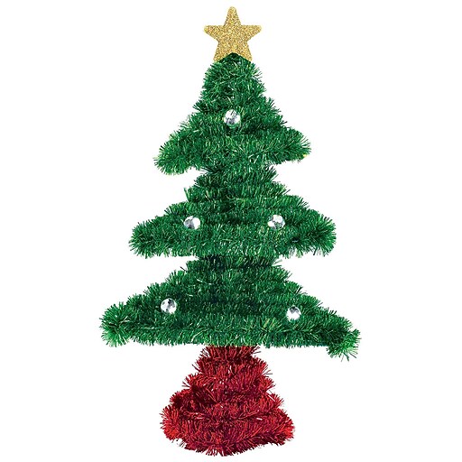 Amscan Tinsel Christmas Tree Decorations, 5/Pack (241340) at Staples