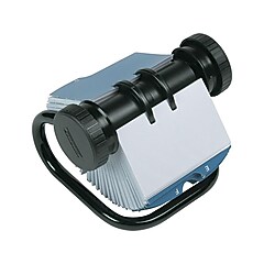 てふページ Rolodex Open Tray Card File, Holds 500, Black, 3