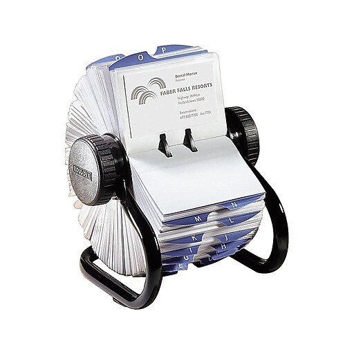 Rolodex® Rotary Open Business Card File, 200 Cards/200 Sleeves, 400