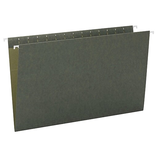Smead Hanging File Folders, Legal Size, Standard Green, 25/Box (64110