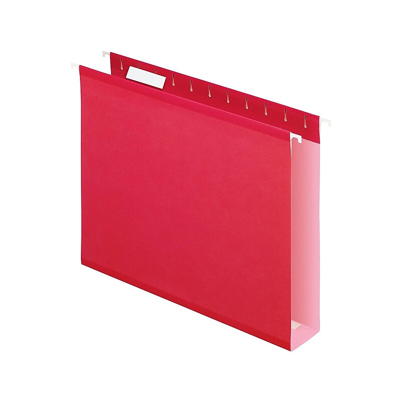 Pendaflex Hanging File Folders, 2" Expansion, Letter Size, Red, 25/Box (PFX 04152x2 RED) image 1