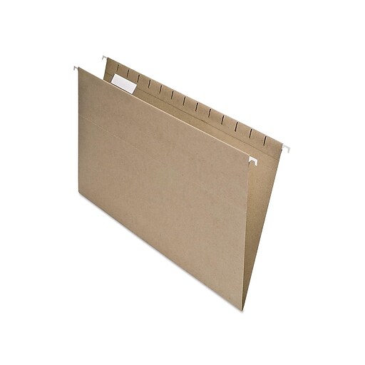 Pendaflex 100 Recycled Hanging File Folders, Legal Size, Tan, 25/Box