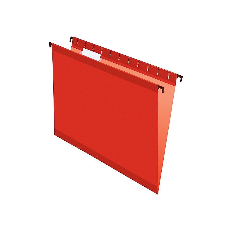 Pendaflex SureHook Reinforced Hanging File Folders, 5-Tab, Letter Size, Red, 20/Box (PFX 6152 1/5 RED) image 1