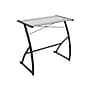 Staples 31.5"W Glass Computer Desk, Black (44851)~#|#~sp44487985_sc7