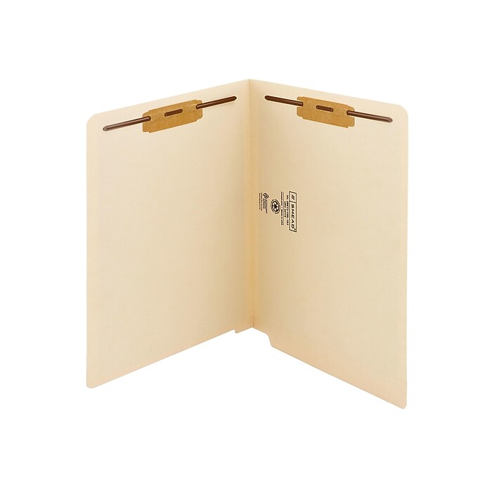 Smead End Tab Fastener Folders, Shelf-Master Reinforced Straight