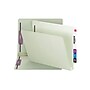 Smead End Tab Folders with SafeSHIELD Fasteners, Letter Size, Gray/Green, 25/Box (34715)~#|#~sp44488110_sc7
