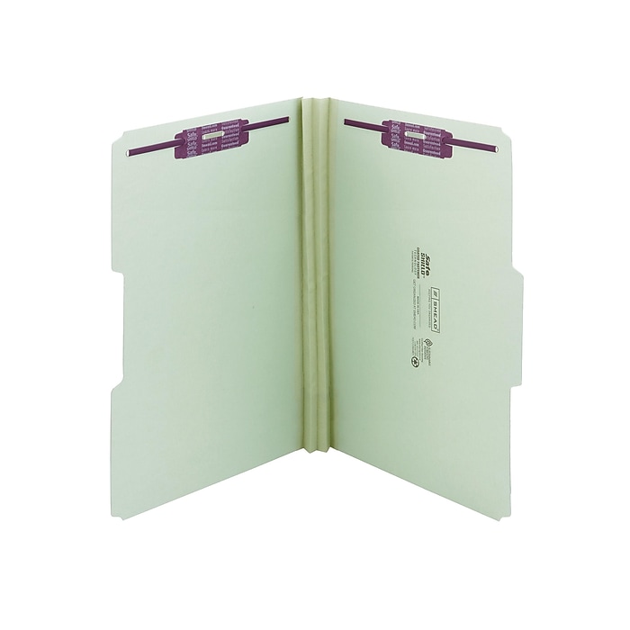 Smead Pressboard Classification Folders with SafeSHIELD Fasteners