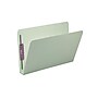 Smead Pressboard Classification Folders with SafeSHIELD Fasteners, Straight-Cut Tab, Legal Size, Gray/Green, 25/Box (19910)~#|#~sp44488333_sc7